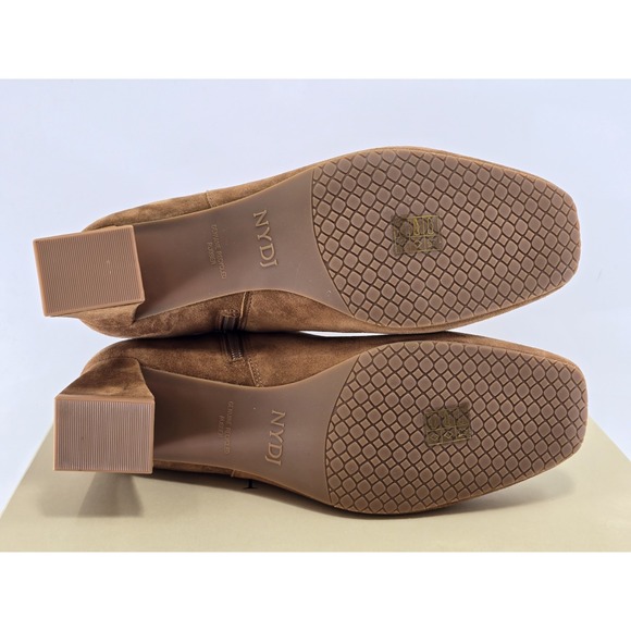 NYDJ Women's Brown Suede Leather‎ Scooter Chelsea Boots Square Toe Size 9 M NEW - Picture 11 of 13